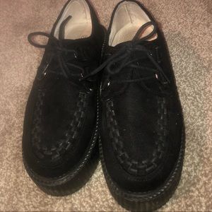 Lightly worn Black Creepers